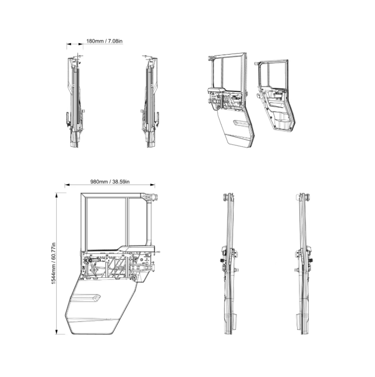 Can-Am Bakre Hela Dörrar Deluxe med klarglas -Traxter G1 & G2 MAX - Bild 3