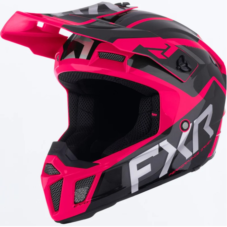FXR Youth Clutch Evo Hjälm -Black/Razz