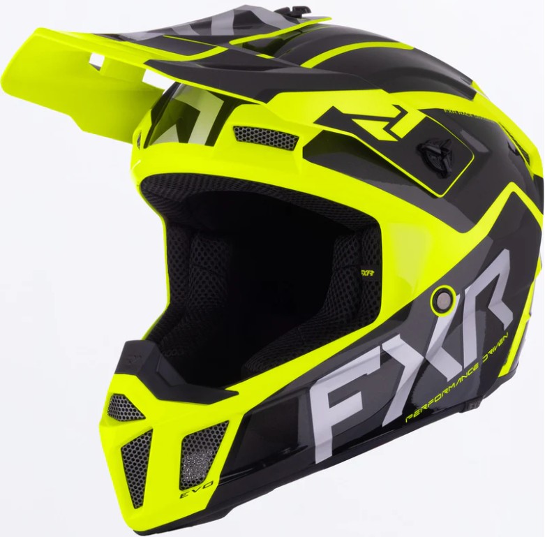 FXR Youth Clutch Evo Hjälm -Black/HiVis