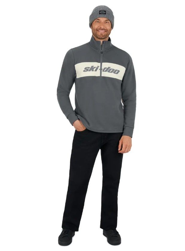 Ski-Doo Heritage 1/4 Zip herr -Grå - Bild 3