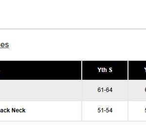 FXR storleksguide jersey ungdom